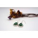 Boucles d'oreille argent et Malachite.