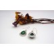 Boucles d'oreille argent et Malachite.