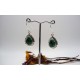 Boucles d'oreille argent et Malachite.