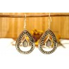 Boucles d'oreilles argent et Labradorite.