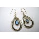 Boucles d'oreilles argent et Labradorite.