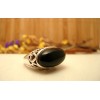 Bague argent avec Onyx noire T57