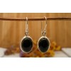 Boucles d'oreilles argent et Onyx noire.