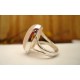 Bague en argent et Quartz rose T 52.5