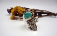 Bague argent et Turquoise T59