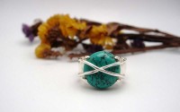 Bague argent et Turquoise T 58.5