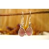 Boucles d'oreille argent et Rhodocrosite.