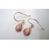 Boucles d'oreille argent et Rhodocrosite.