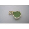 Pendentif argent et Fluorine vert.