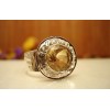 Bague en argent et Citrine T55