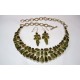 Collier argent et pierres Moldavite.