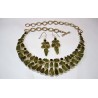 Collier argent et pierres Moldavite.