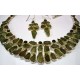 Collier argent et pierres Moldavite.