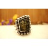 Bague en argent et Moldavite T56