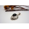 Pendentif argent et Onyx noire.