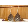 Boucles d'oreilles argent massif.