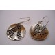 Boucles d'oreilles argent massif.