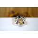 Bague en argent et Citrine T 55.5