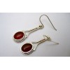 Boucles d'oreille argent Cornaline.