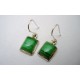 Boucles d'oreilles argent et Malachite.