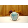 Bague homme en argent et Larimar T 62