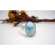 Bague homme en argent et Larimar T 62