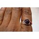 Bague homme en argent et Grenat T 62