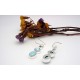 Boucles d'oreille argent et Multicolor.