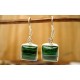 Boucles d'oreille argent et Malachite.