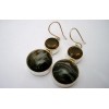 Boucles d'oreille argent pierre Agate.