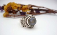 Bague argent et Labradorite T 56