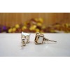 Clous d'oreilles argent et Citrine.