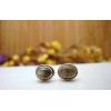 Clous d'oreilles argent et Labradorite.