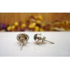 Clous d'oreilles argent et Labradorite.