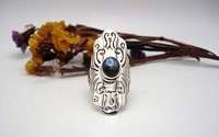 Bague argent et Labradorite T 57