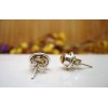 Clous d'oreilles argent et Citrine.