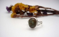 Bague argent avec Labradorite T52