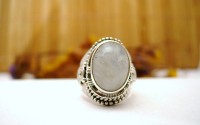 Bague argent et Pierre de lune T 50