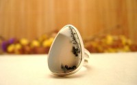Bague en argent et Dendrite Opale