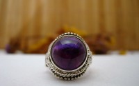 Bague argent et Améthyste T 50