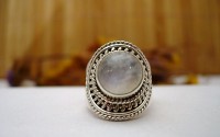 Bague argent avec Pierre de lune T 52