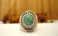 Bague argent et Turquoise T 54
