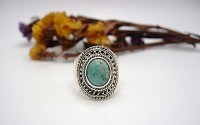 Bague argent et Turquoise T 54