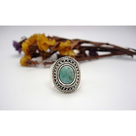 Bague argent et Turquoise T 54