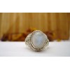 Bague argent et Pierre de lune T 56