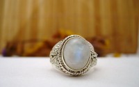Bague argent et Pierre de lune T 56