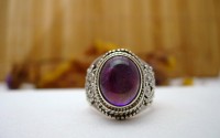 Bague argent avec Améthyste T 53