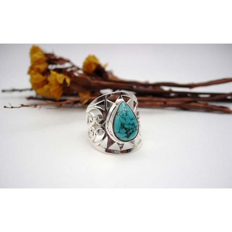 Bague en argent et Turquoise T 53.5