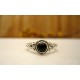 Bague en argent et Onyx noire T 49