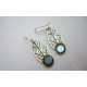 Boucles d'oreille en argent et Labradorite.